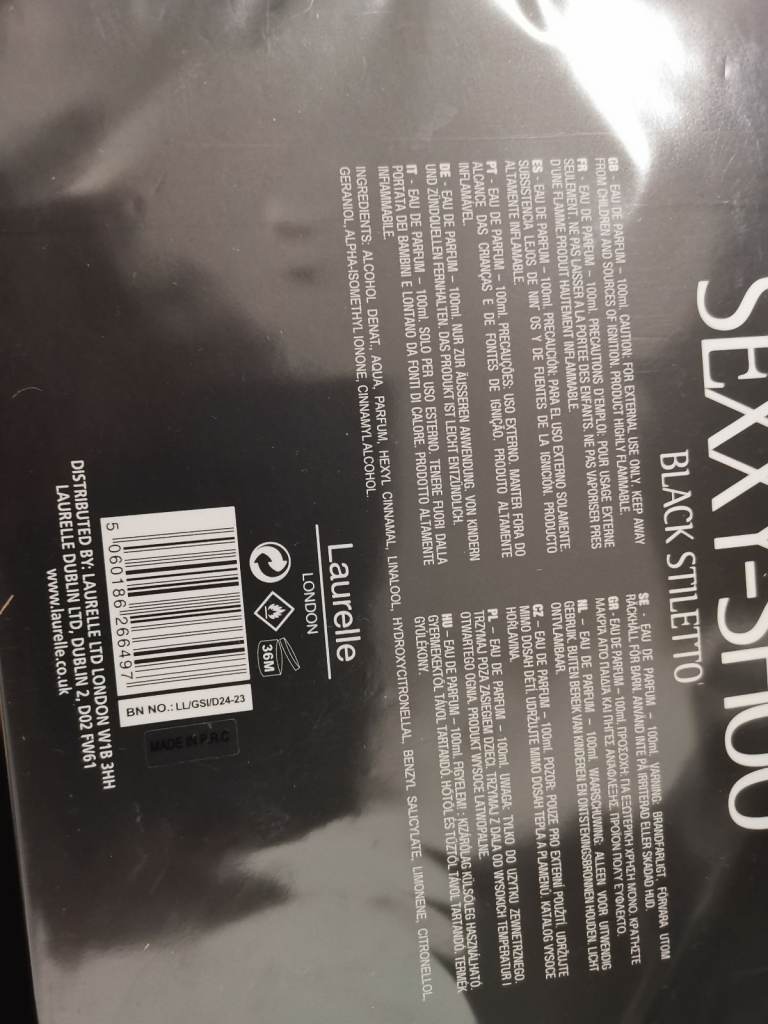 Sexy shoo perfume black and red brand new