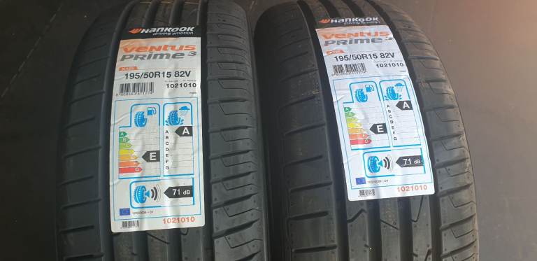 195 50 15  2 x NEW! tyres Hankook Ventus Prime 3