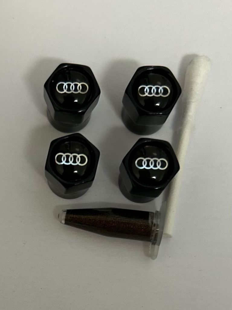 Audi Tyre valve caps with grease 