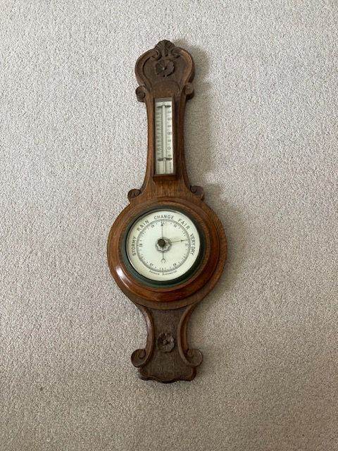 Barometer, vintage, banjo shape, working order