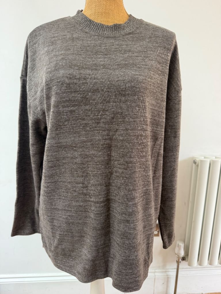 Grey Cotton Blend Jumper – Good Condition, Size XS