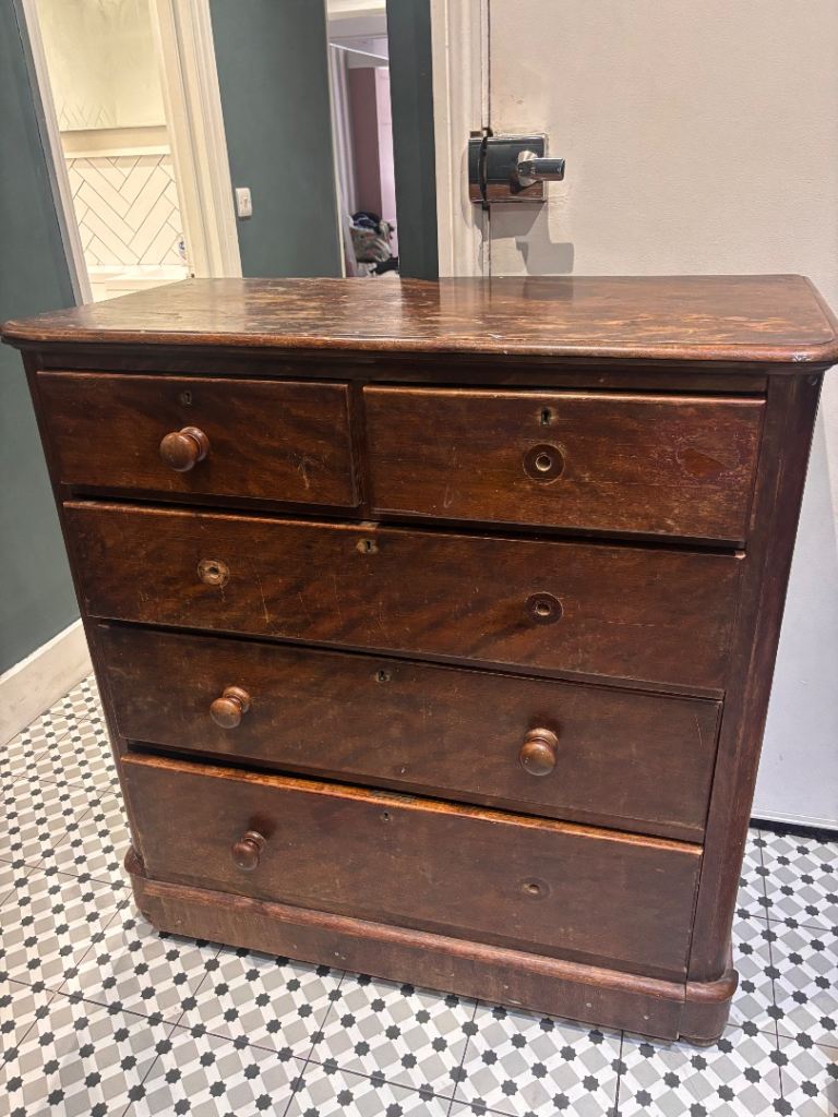 FREE – Vintage Solid Wood Chest of Drawers – Collection ASAP