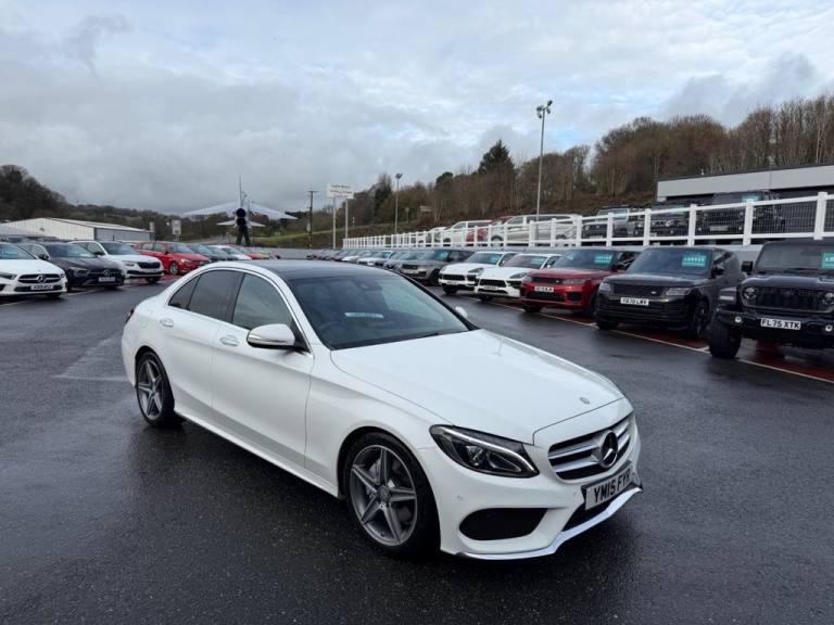 2015 15 MERCEDES C220d AMG LINE PREMIUM PLUS 170 BHP Diesel Auto Saloon White