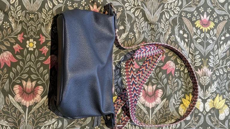 Accessorize Navy Soft Webbing Cross-Body Bag 25x15x10cm 