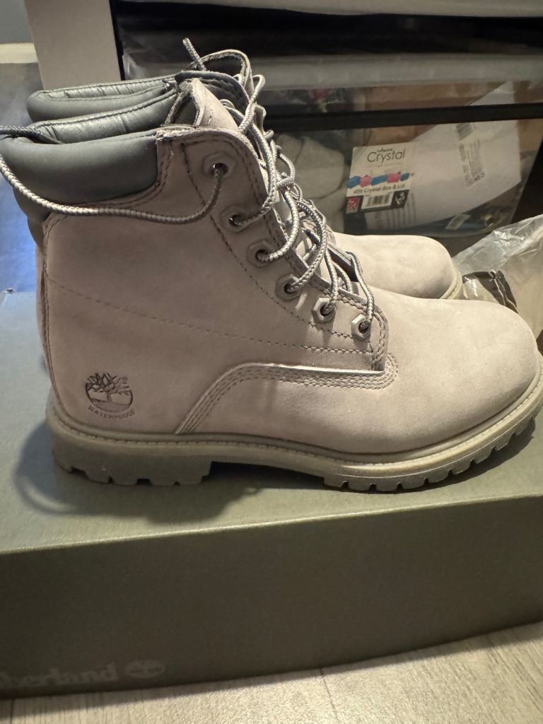 Ladies grey Timberland Boots size 5