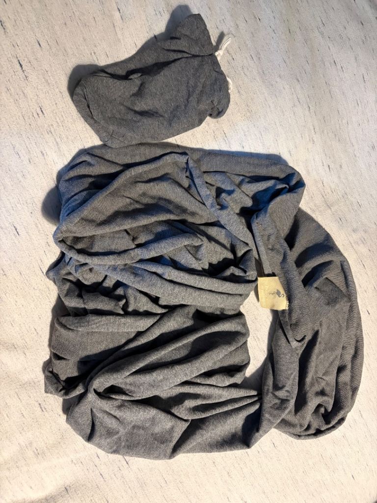 Funky Flamingo wrap baby carrier.