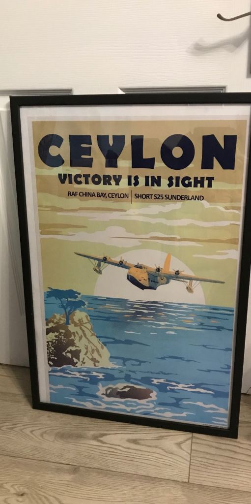 Framed 'Picture Ceylon Victory Is In Sight' Poster. Only £10