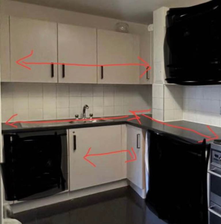 Kitchen Units with Worktops  - Good Condition