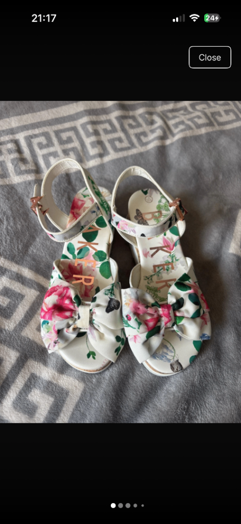 Girls ted backer sandals size 3 VGC worn for ten mins 
