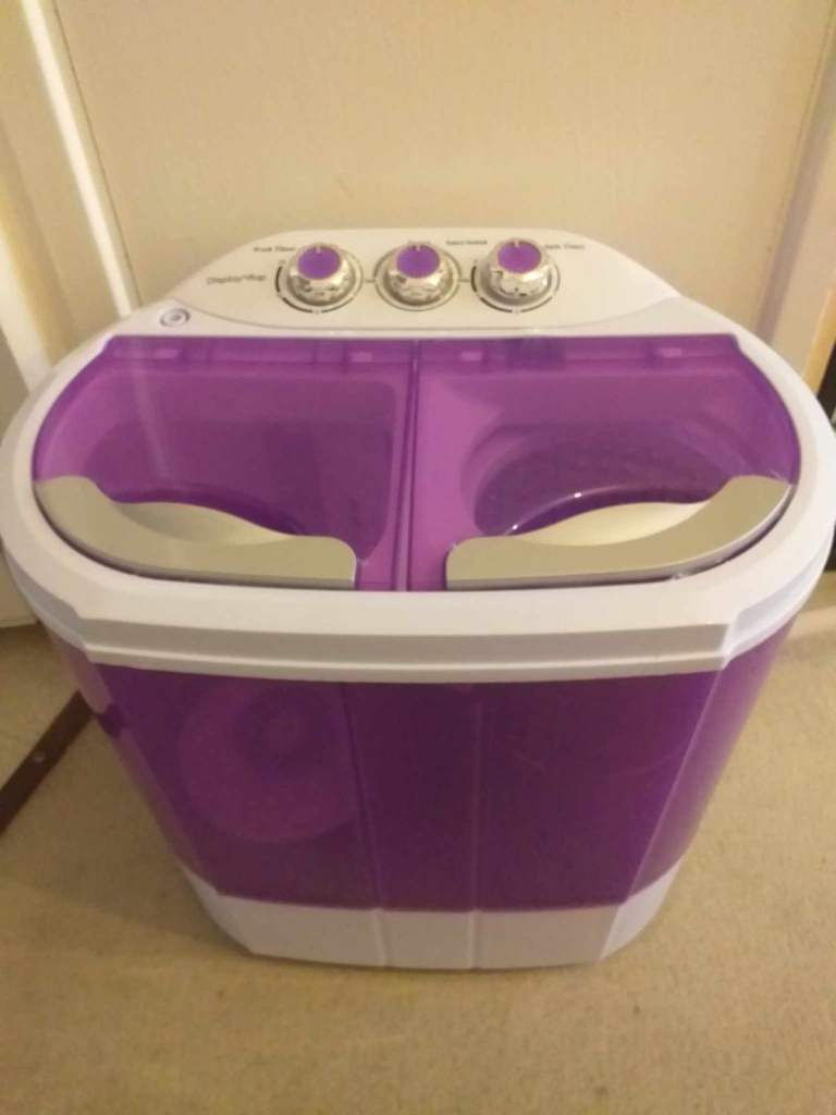 Portable Mini Washing Machine Twin Tub Compact Dryer Laundry Washer for camper .