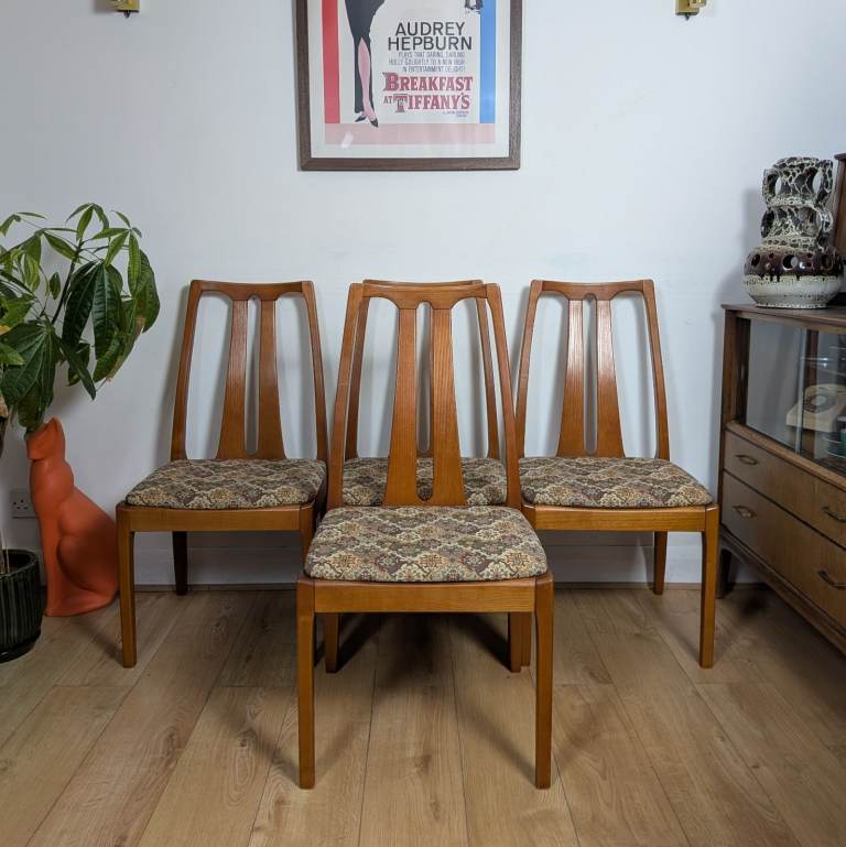 Set of 4 PARKER KNOLL Dining Chairs | Mid-Century Design | Teak 🚚 Delivery Available