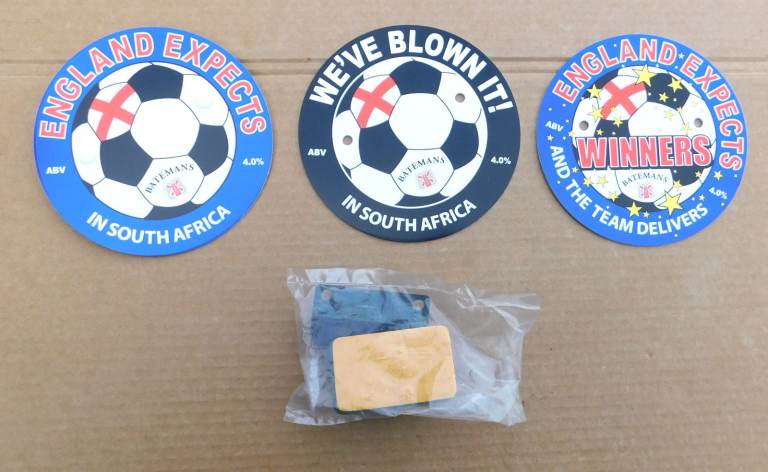Three Batemans Pump Clip Fronts & Sealed Pump Clip, South Africa World Cup. 2010