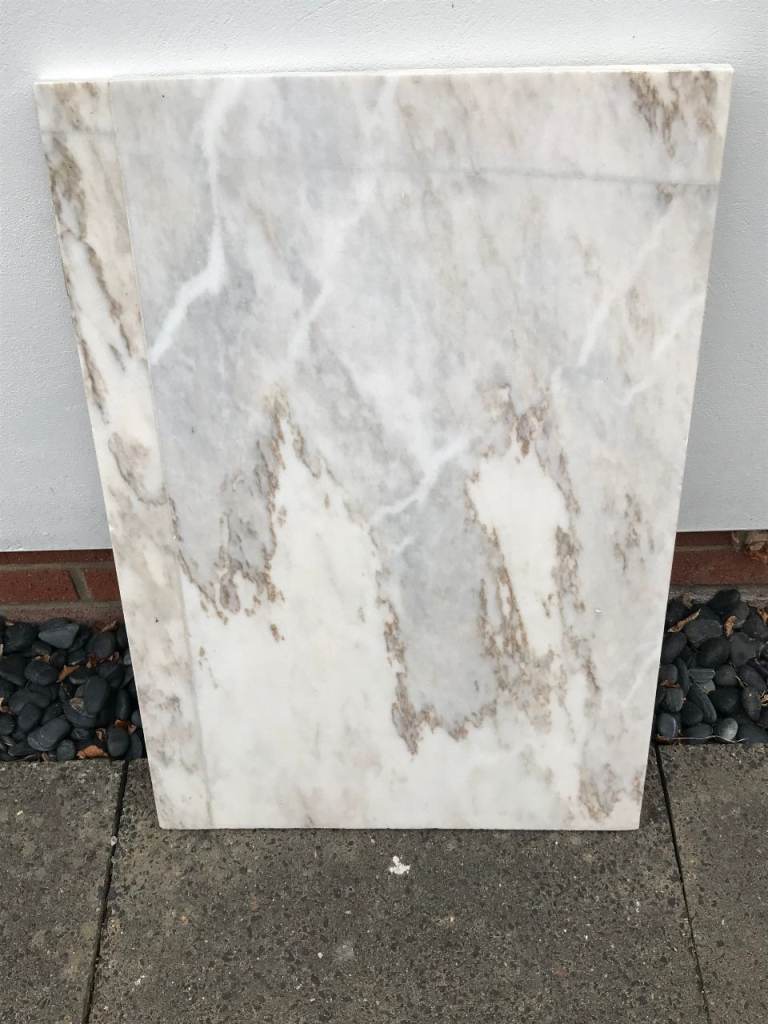 White Beige Marble Slab - Excellent Condition