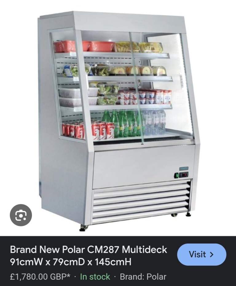 Polar CM287 Multideck drinks and food display fridge commercial fridge