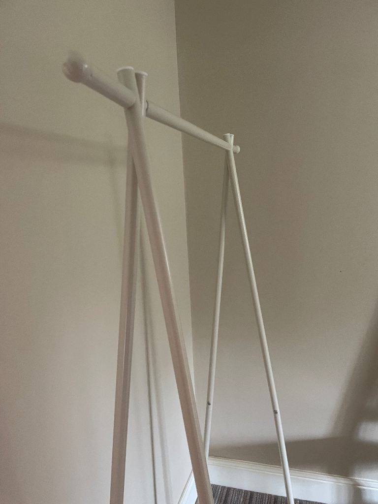Beautiful cream metal clothes rail 