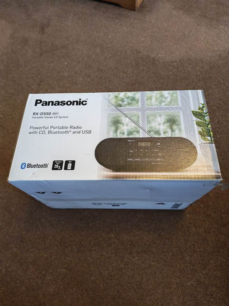 NEW Panasonic RX-D550 Portable Radio with CD, Bluetooth & USB