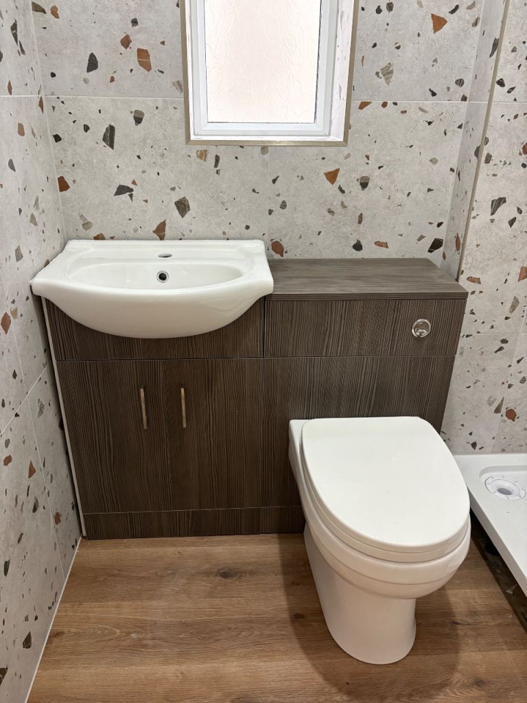 Sink and toilet vanity unit