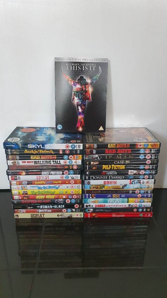 Large Bundle of DVDs – Various Films, Good Condition
