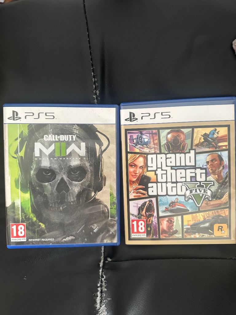 PS5 Games Bundle: Call of Duty MW2 & GTA V – Good Condition
