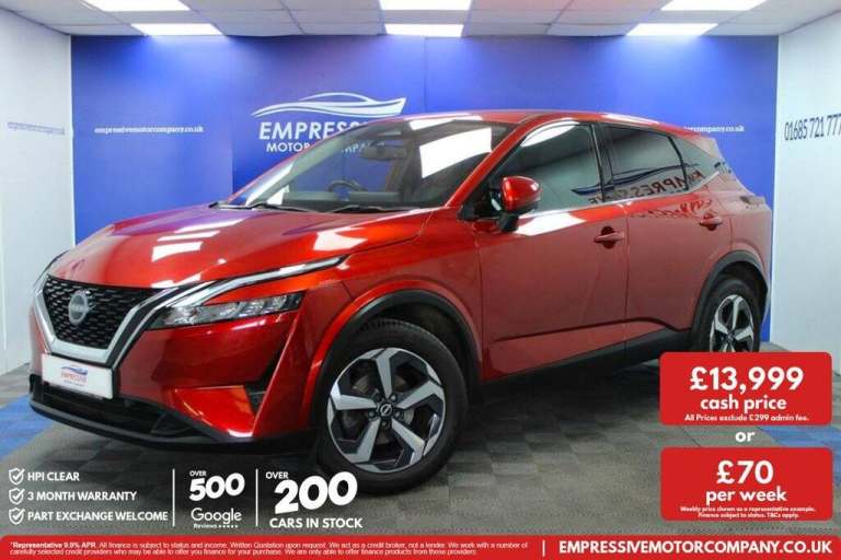 2022 72 NISSAN QASHQAI 1.3 DIG-T MHEV N-CONNECTA SUV 5DR PETROL HYBRID MANUAL EU