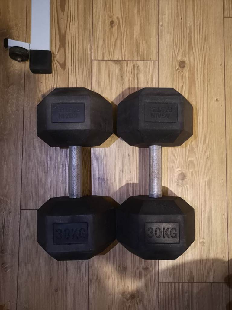 30kg hex dumbbells
