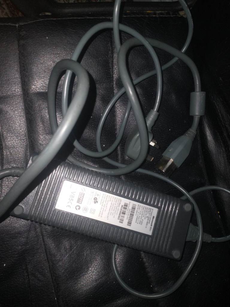 image for Genuine MICROSOFT XBOX 360 CONSOLE POWER SUPPLY BRICK with cable