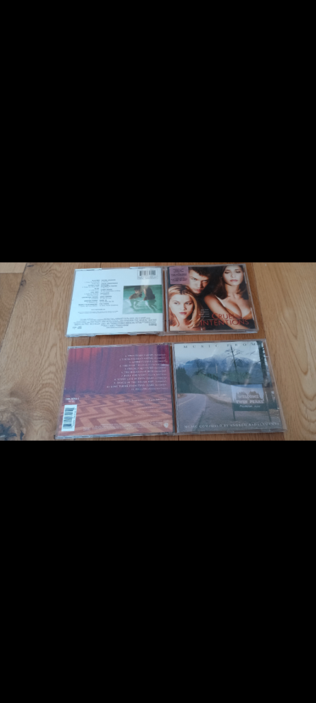 2x Movie Music: Twin Peaks, Cruel Intentions soundtrack CD's.