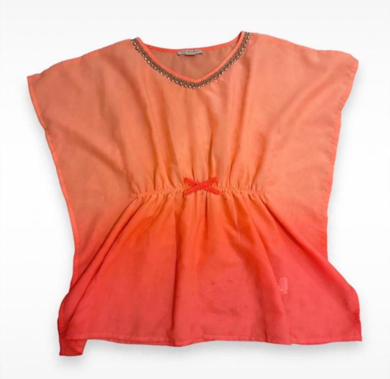 Kids Ombre Swim Cover-Up Top – Orange/Pink, Good Condition