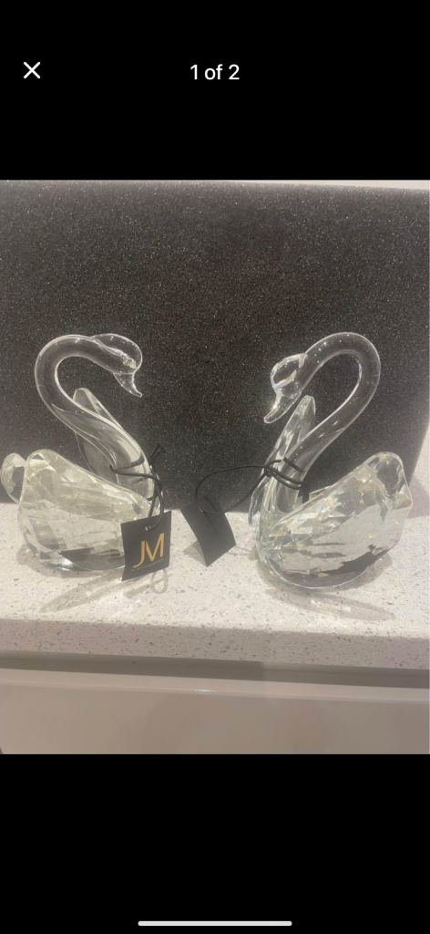 New Julian McDonald crystal swans 