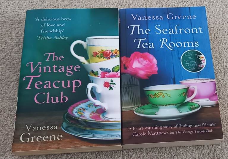 2 Vanessa Greene Paperback Books The Vintage Teacup Club and The Seafront Tea Rooms