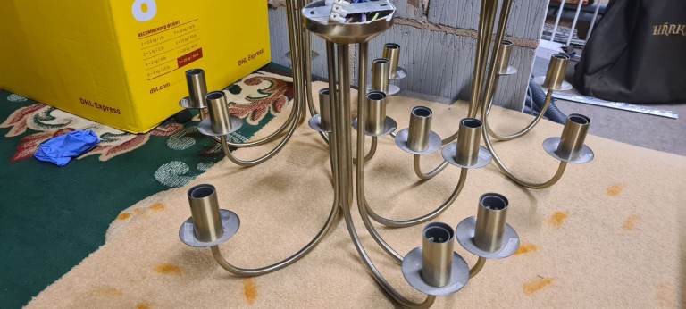 Set of 3 chandelier light fittings