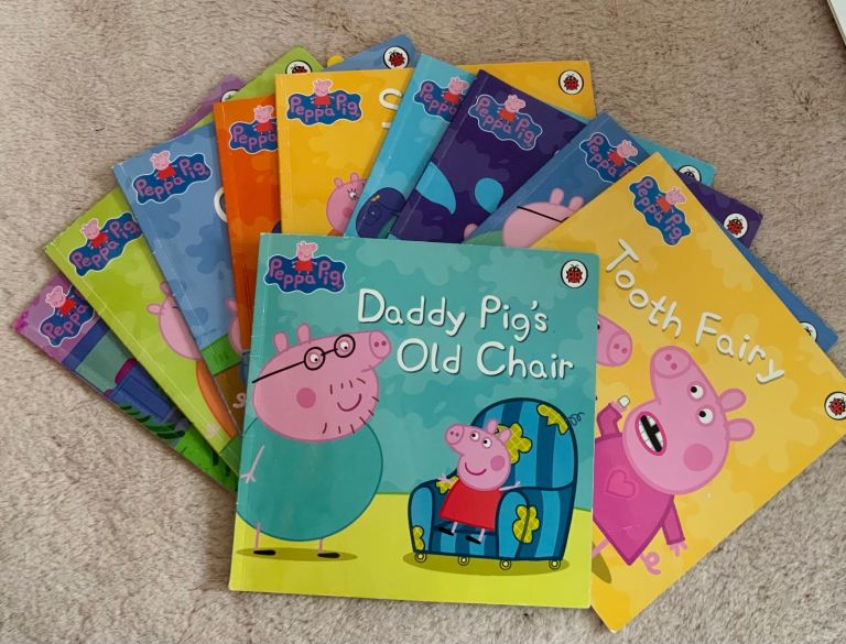Peppa Pig Book Bundle with Carry Bag – Fair Condition