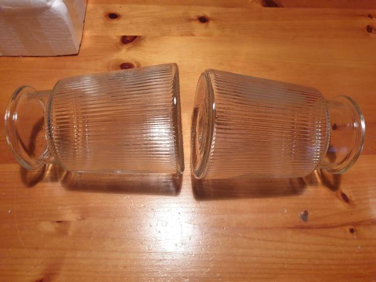 2 x large glass jars / vases