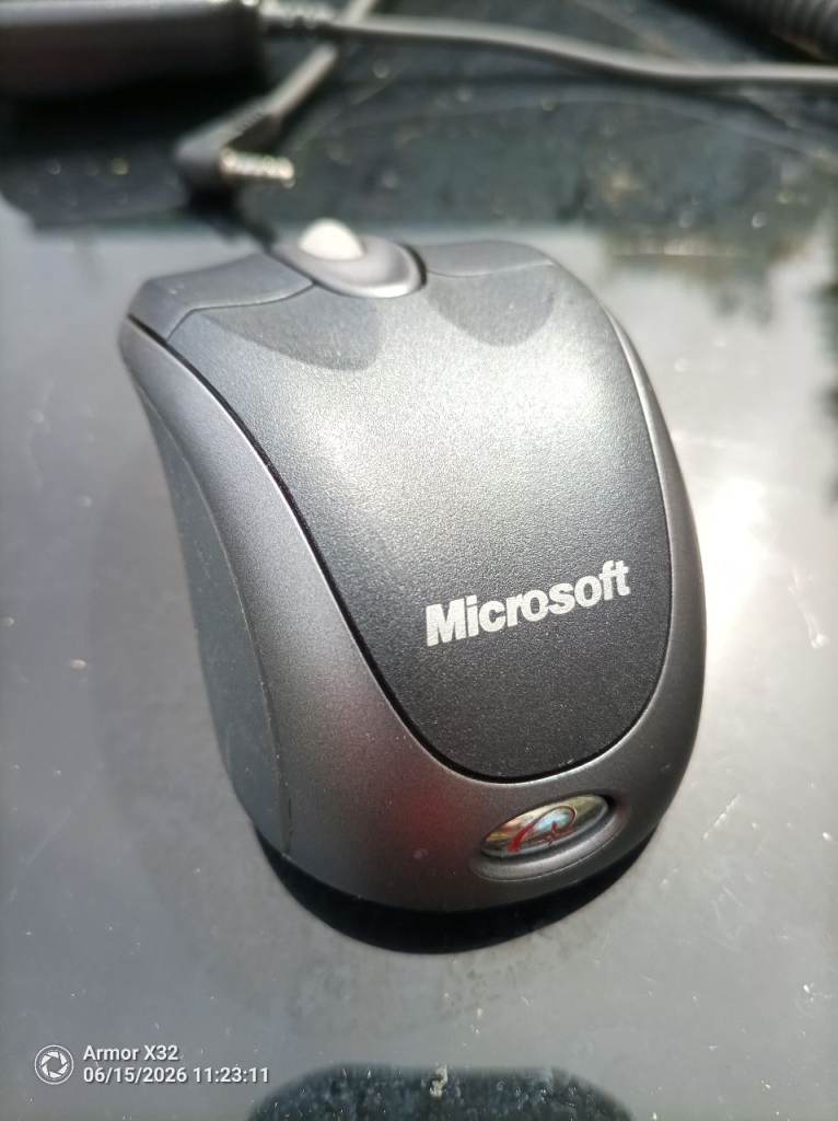 Microsoft Wireless Mouse with USB Dongle – Grey, Good Condition