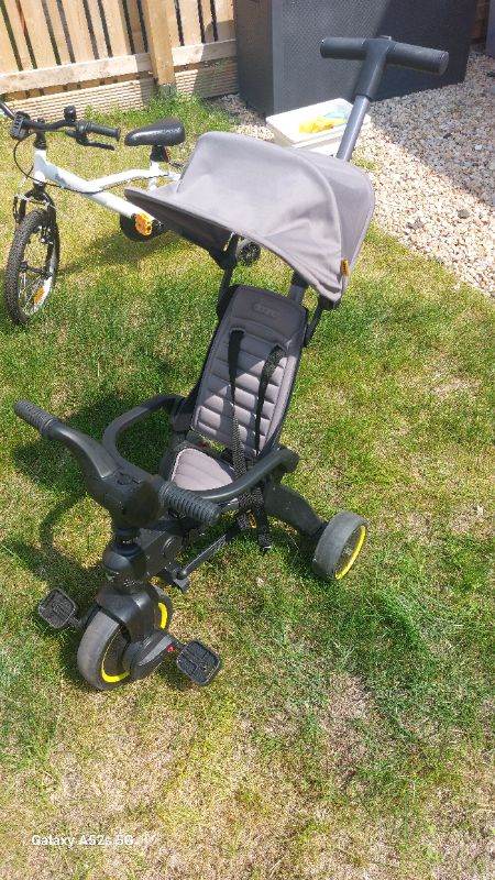 Kids Trike with Parent Handle – Grey, Good Condition