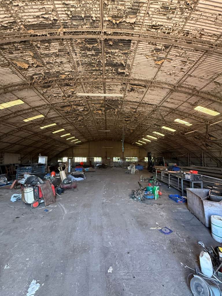 Site photograph 8 of 20 showing the agricultural steel-frame buildings at Hereford, Herefordshire