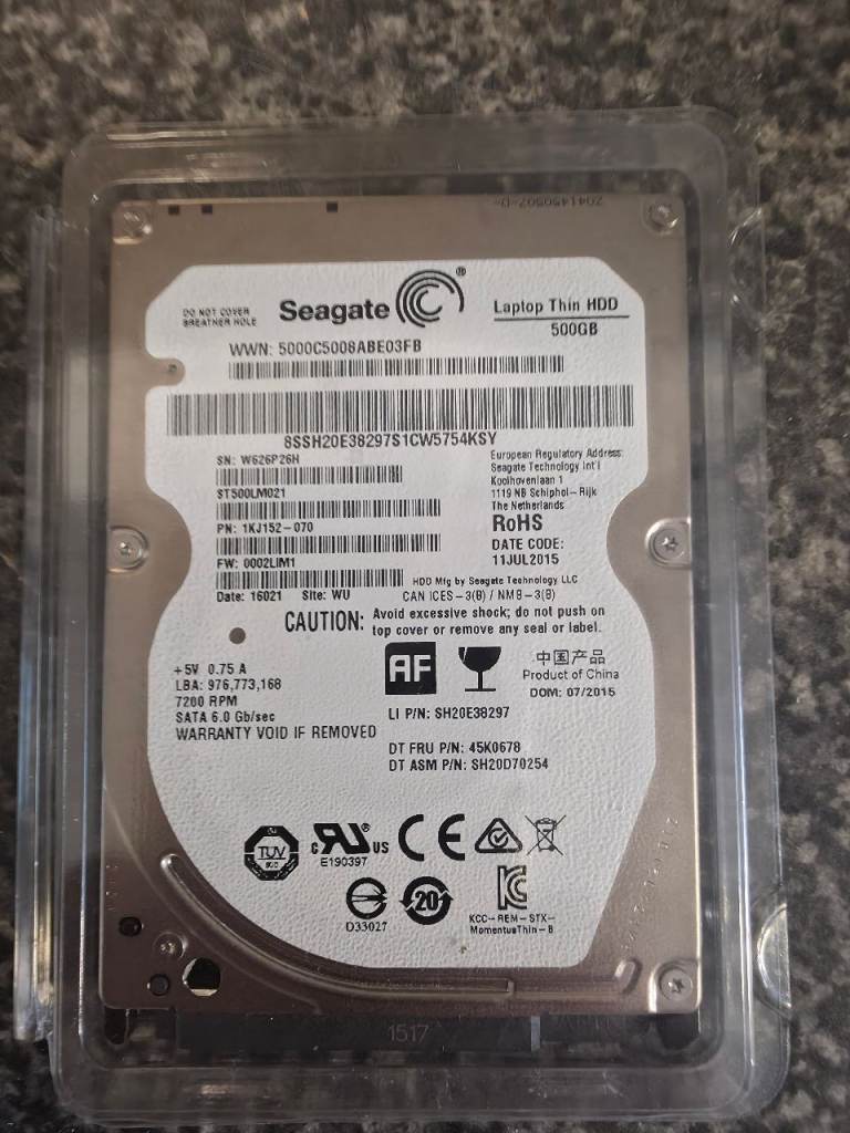 seagate 2.5" hard drive 500gb