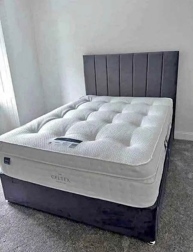 Double 4FT6 Divan Bed Base with Mattress – Buy Today, Same Day Delivery ::