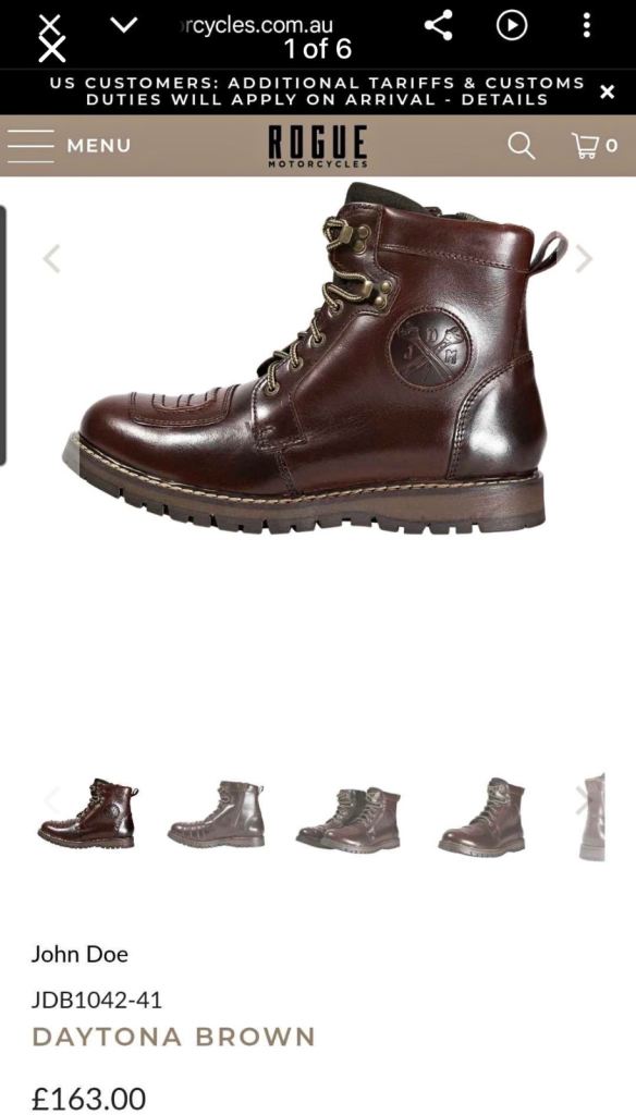 John Doe Daytona Motorcycle Boot Size 7.5 fit like 8