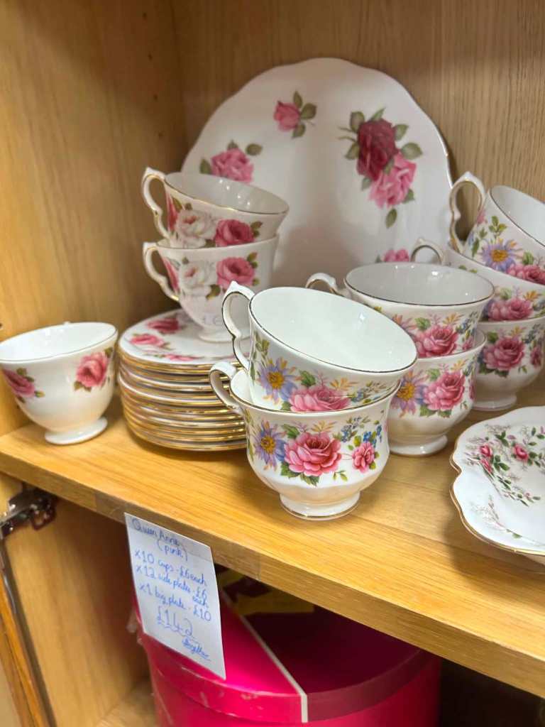 Royal Albert "Queen Anne" Pink Flower Tea Set