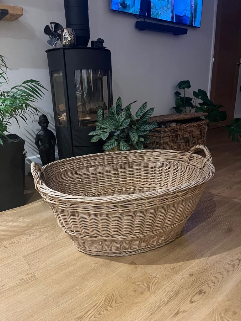 *VERY LARGE* Very Strong “Treated” Wicker Log Basket