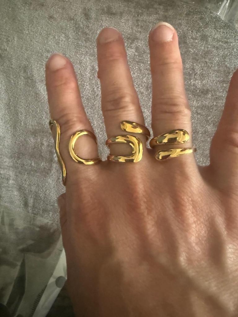 Set of 3 snake shaped Rings – New
