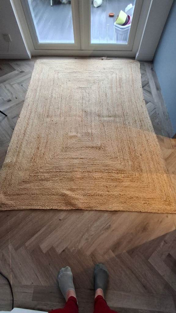 100% jute natural rug 160x230cm