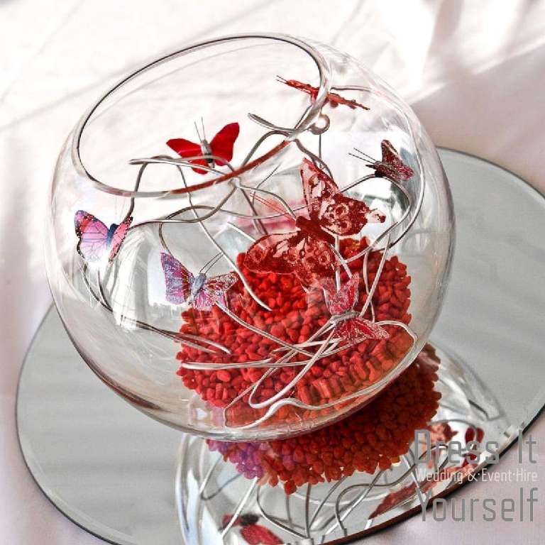Clear Glass Fish Bowl Vase - 25cm Diameter