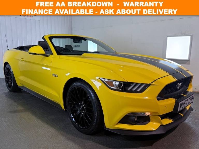 2018 57 FORD MUSTANG 5.0 V8 GT CONVERTIBLE 2DR PETROL SELSHIFT EURO 6 (416 BHP)