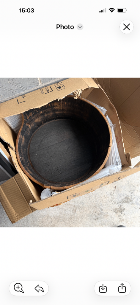 New Wooden Barrel Style Pet Bed