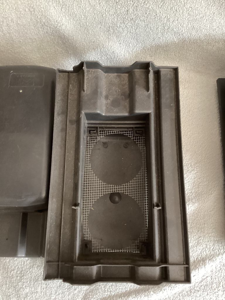 ROOFING VENTS, NEW CONDITION, DARK GREY IN COLOUR , £10 EACH 