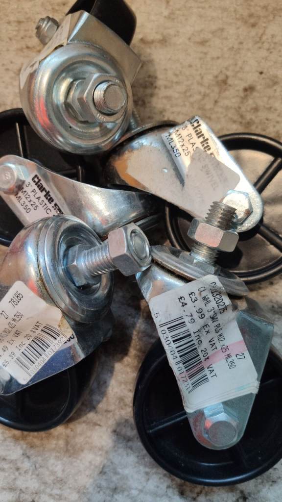 CLARKE Swivel caster wheels. Heavy duty 