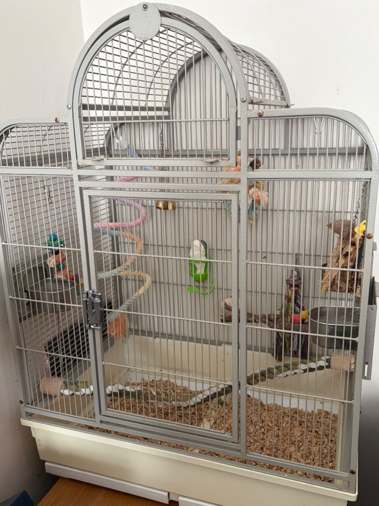 Mini Santa Fe bird cage and stand