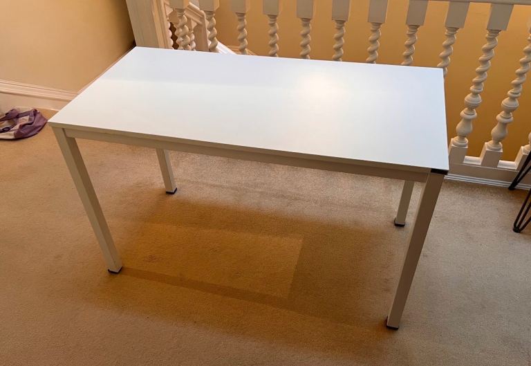 Solid white desk